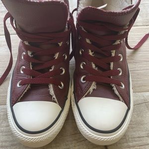 Maroon High Top Converse